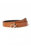 Calvin Klein CK Logo Belt 30MM Ceinture, Cognac, 75 cm Femme