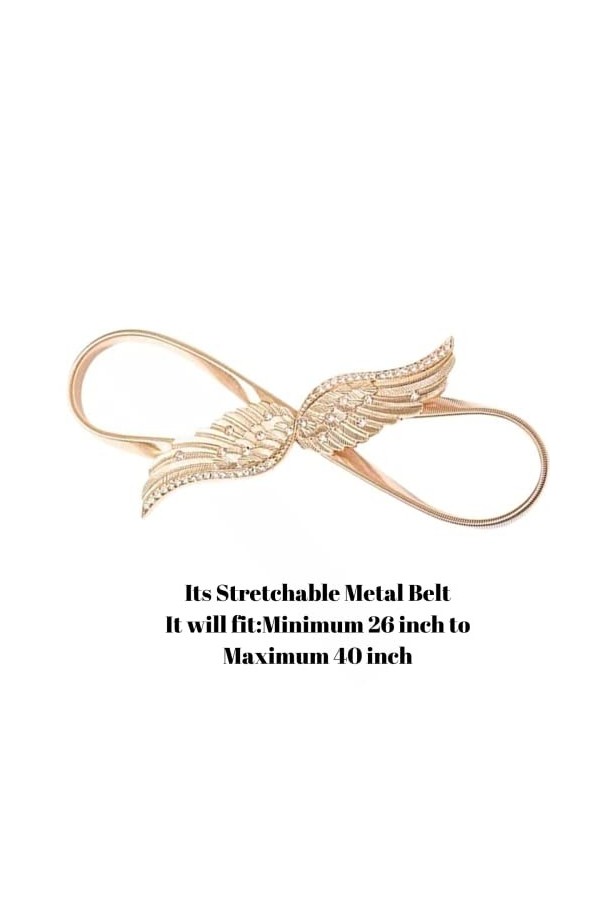 SATYAM KRAFT 1 ceinture extensible en métal avec ailes dange pour femme, design élégant, ceinture kanduro pour filles, femme