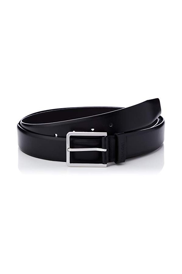 Calvin Klein Ceinture Homme 3.5 cm Bombed Belt Ceinture Cuir, Marron Dark Brown , 90 cm