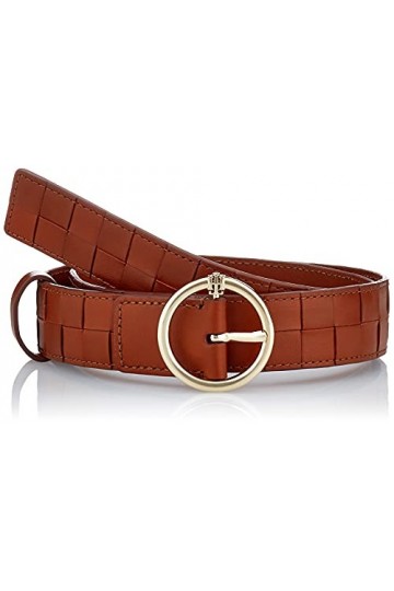 Tommy Hilfiger TH Woven 3.0 Ceinture, Cognac, 75 Femme