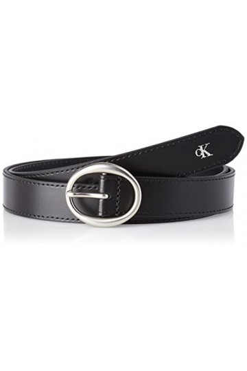 Calvin Klein Jeans Femme Ronde Classique 25 Mm Ceinture, Noir, 95 cm EU