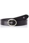 Calvin Klein Jeans Femme Ronde Classique 25 Mm Ceinture, Noir, 95 cm EU