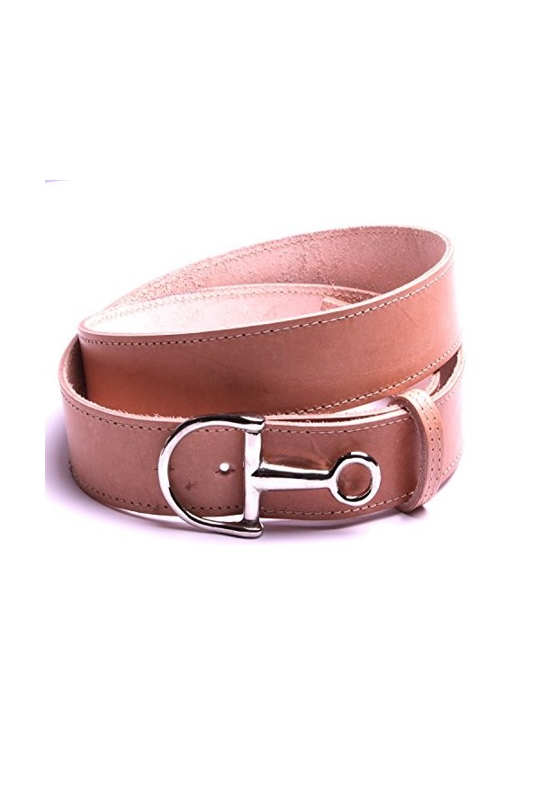 Ceinture large pour femmes cuir naturel piqûre sellier boucle étrier de cheval mode équitation