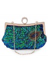 BAIGIO Sac de Soiree a Paillettes pour Femme - Sac a main Bride Floral Clutch Sac a main de Fete Scintillant Petit sac a Band