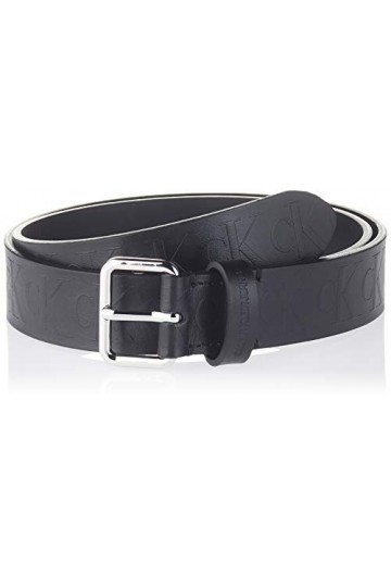 Calvin Klein Jeans Deboss Logo Belt 30MM Ceinture, Black, 80 cm Femme