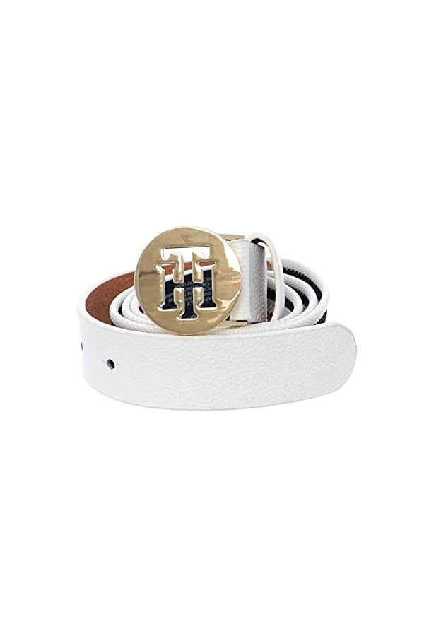 Tommy Hilfiger TH Round Elastic Belt W85 White/Corp
