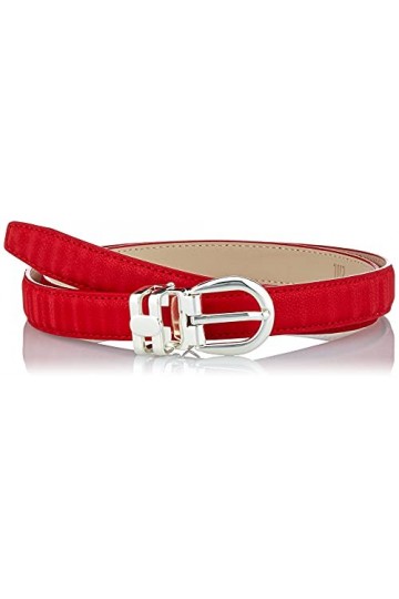 Anthoni Crown Ledergürtel Ceinture, Rouge, 110 cm Femme