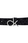 Calvin Klein Logo Belt 3.0 W75 Black Mono