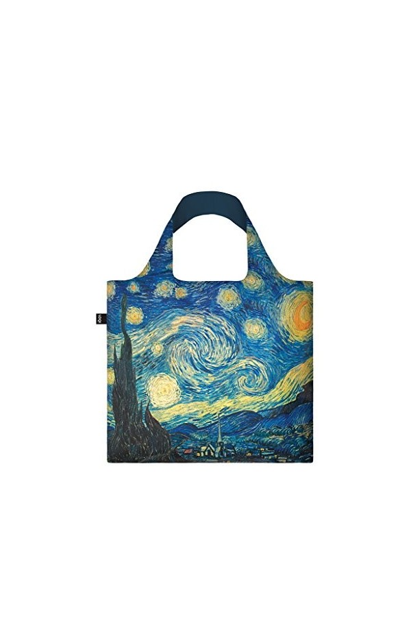 LOQI Museum Vincent Van Gogh The Starry Night Bag Sac de Plage, 50 cm, 20 liters, Multicolore Multicolour 