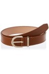 Calvin Klein Ceinture Femme Ck Must Metal Loop Rnd Belt 2.5 cm Ceinture Cuir, Marron Cognac , 75 cm