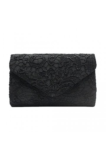 Pochettes et Clutches Femme Sac à Main Dentelle Double Pochette Elégante Mariage Sac de Soirée Enveloppe avec Décor Clutches 