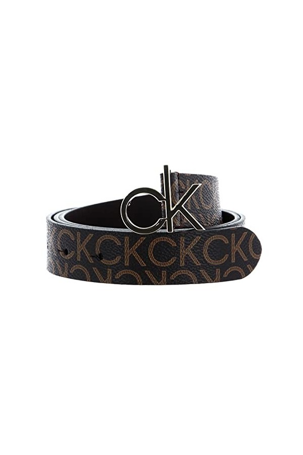 Calvin Klein Re-Lock Logo Belt 30MM Mono W85 Brown Mono