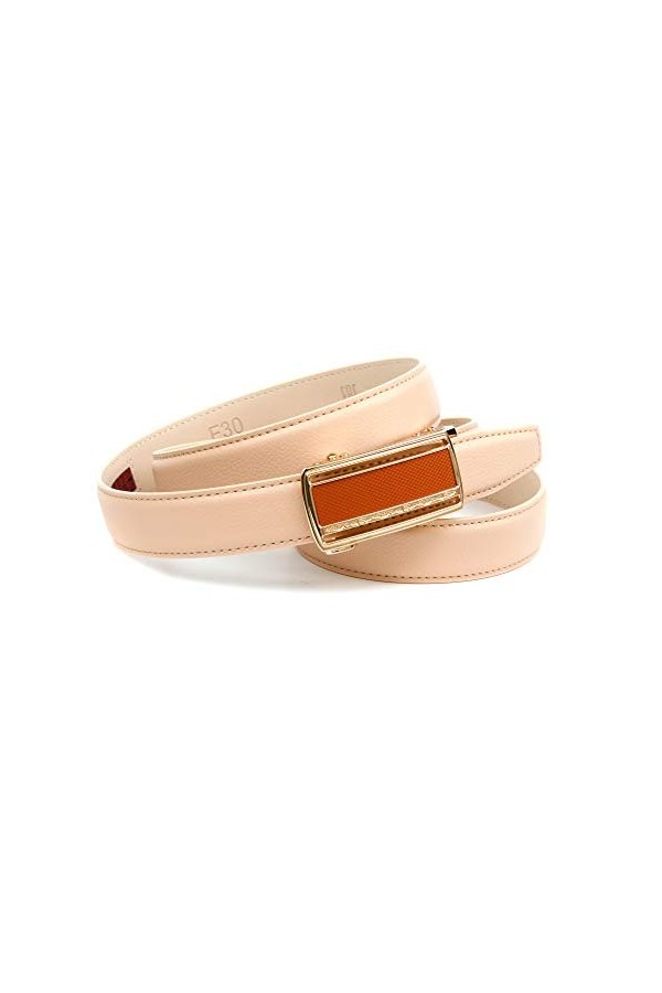 Anthoni Crown Ledergürtel Ceinture, Beige, 100 Femme