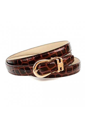 Anthoni Crown Ledergürtel Ceinture, Lilas, 55 Femme