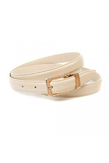 Anthoni Crown Ledergürtel Ceinture, Beige, 90 Femme