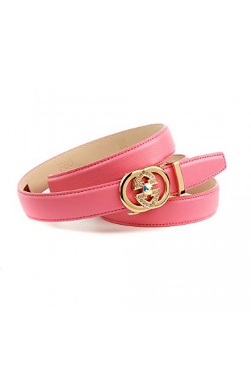 Anthoni Crown Ledergürtel Ceinture, Rosa, 105 Femme