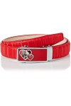 Anthoni Crown Ledergürtel Ceinture, Rot, 90 Femme