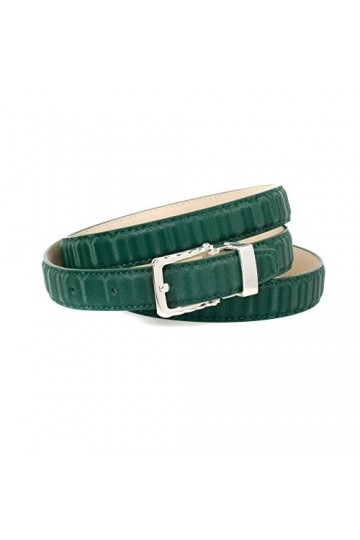 Anthoni Crown Ledergürtel Ceinture, Grün, 100 Femme