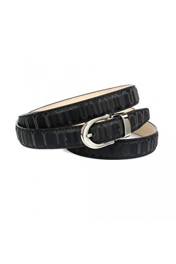 Anthoni Crown Ledergürtel Ceinture, Schwarz, 105 Femme