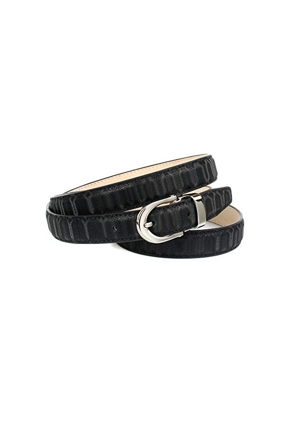 Anthoni Crown Ledergürtel Ceinture, Schwarz, 105 Femme