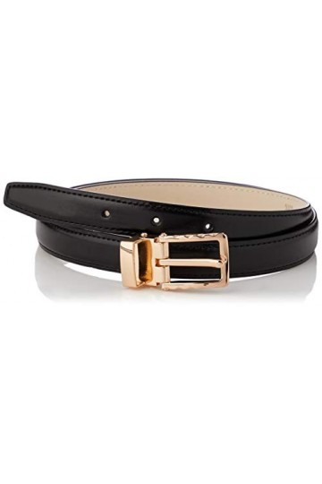 Anthoni Crown Ledergürtel Ceinture, Schwarz, 90 Femme
