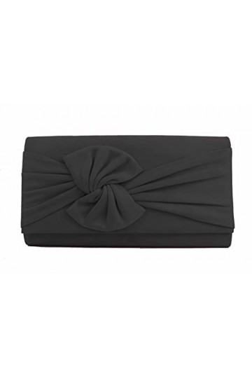 Eferri Pochette Sac De Soirée Motillejo Pochette Enveloppe Pochette Classique Femme Sac De Soirée Clutche Noir