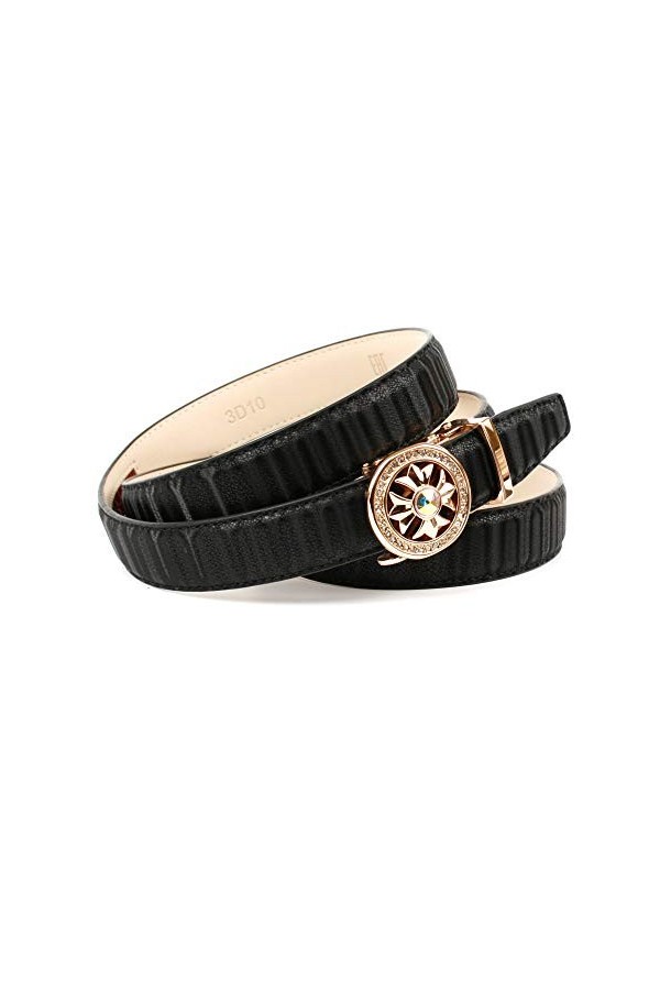 Anthoni Crown Ledergürtel Ceinture, Schwarz, 105 Femme