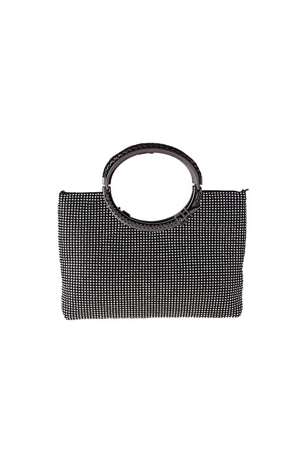 Symall Portefeuille de nuit pour femme avec strass incrustés pour mariée, bal, cocktail, fête, clutch et cérémonie, or, 24*3*