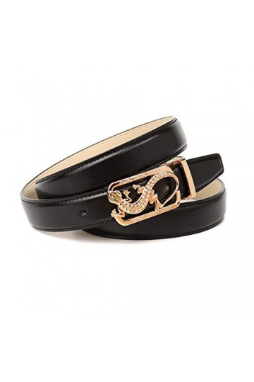 Anthoni Crown Ledergürtel Ceinture, Schwarz, 90 Femme