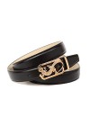 Anthoni Crown Ledergürtel Ceinture, Schwarz, 90 Femme