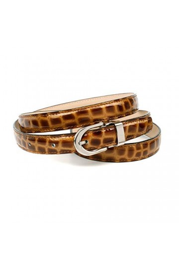 Anthoni Crown Ledergürtel Ceinture, Marron Clair, 85 cm Femme