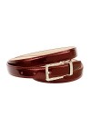 Anthoni Crown Ledergürtel Ceinture, Rouge foncé, 95 cm Femme