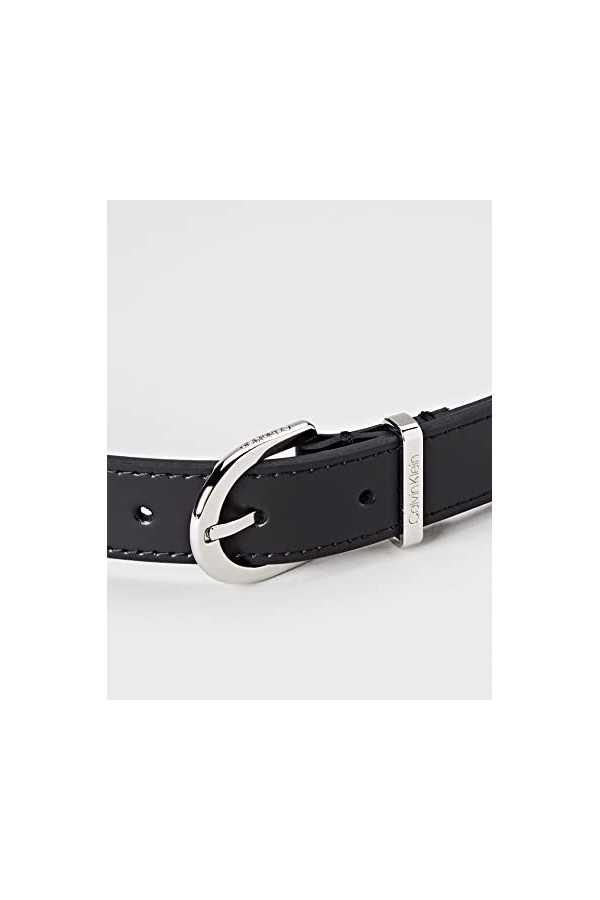 Calvin Klein Must Metal Loop RND Belt 25MM Ceintures, CK Black, 90 Femme