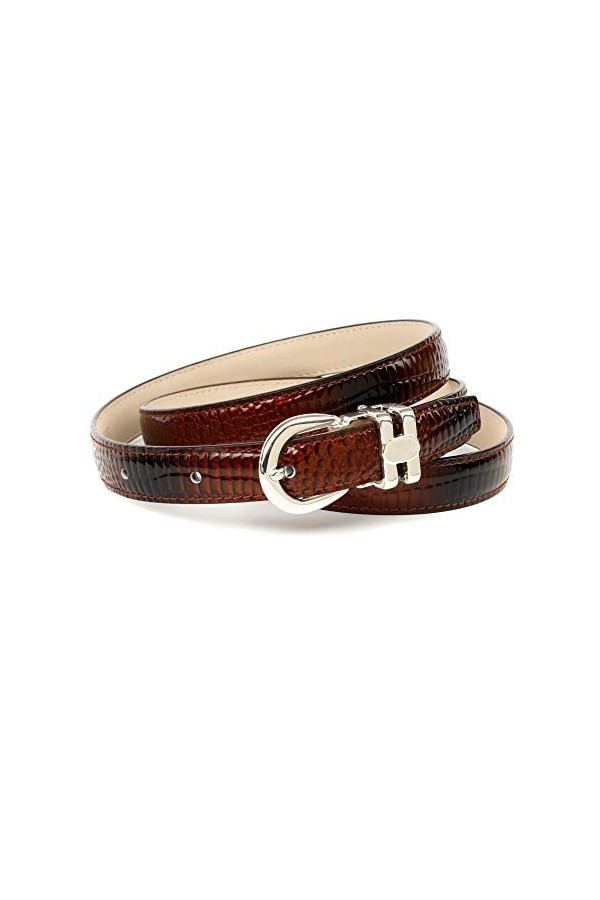Anthoni Crown Ledergürtel Ceinture, Braun, 90 Femme