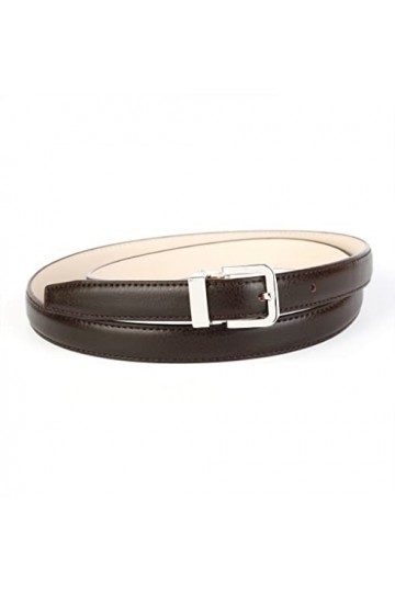 Anthoni Crown Ceinture en Cuir, Marron foncé, 95 cm Femme