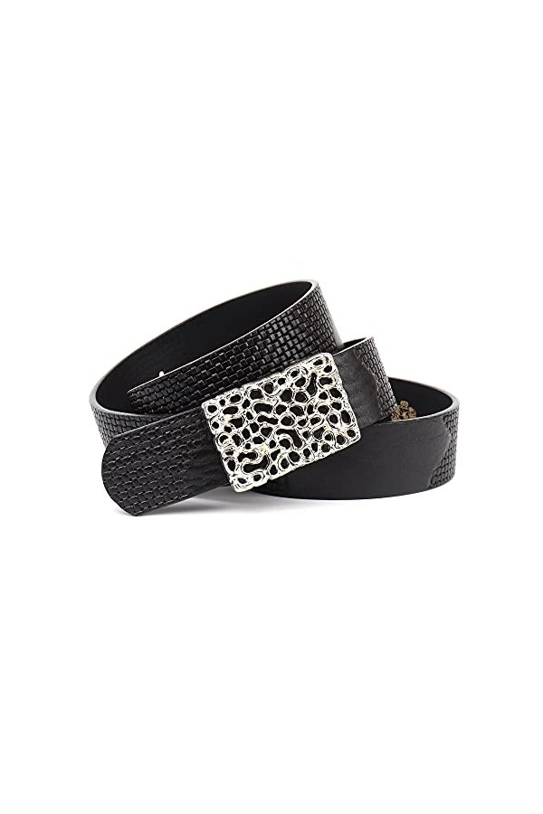 Anthoni Crown 1iz510-90 Ceinture, Noir, 90 cm Mixte