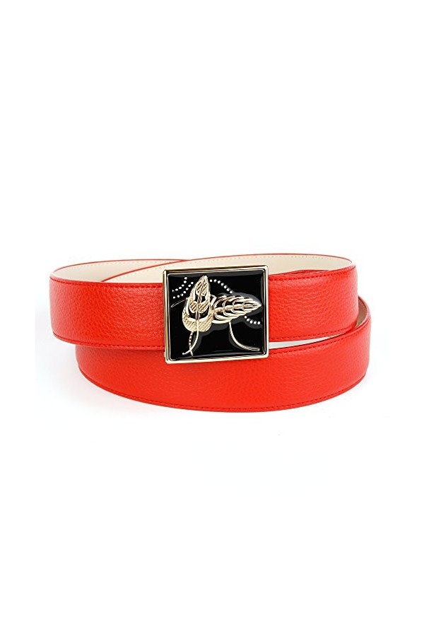 Anthoni Crown A4ALT60 Ceinture, Rouge Rot 060 , 85 cm Femme