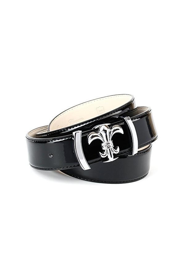Anthoni Crown 1AL00L Ceinture, Schwarz Schwarz 010 , 100 Femme