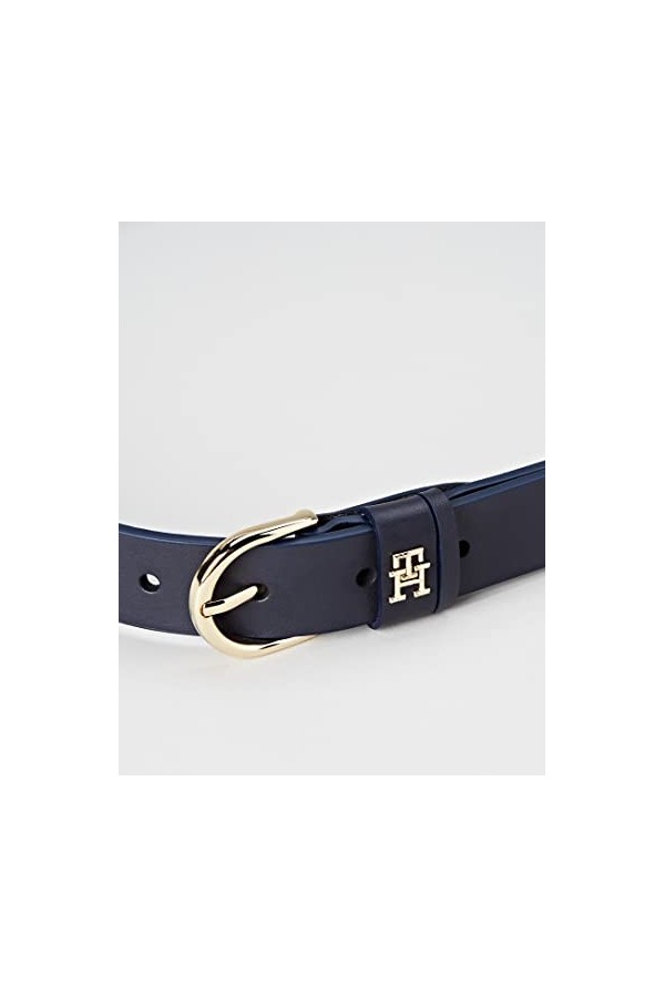 Tommy Hilfiger Ceinture Femme TH Timeless 2.5 Ceinture Cuir, Bleu Space Blue , 130