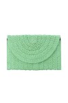 Syrads Straw Clutch Bag pour femme Summer Clutch Purses Beach Envelope Clutches Purse Beach Bag,Verde