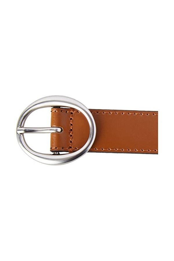 Calvin Klein Jeans Round Classic Belt 25MM Ceinture, Cognac, 85 Femme