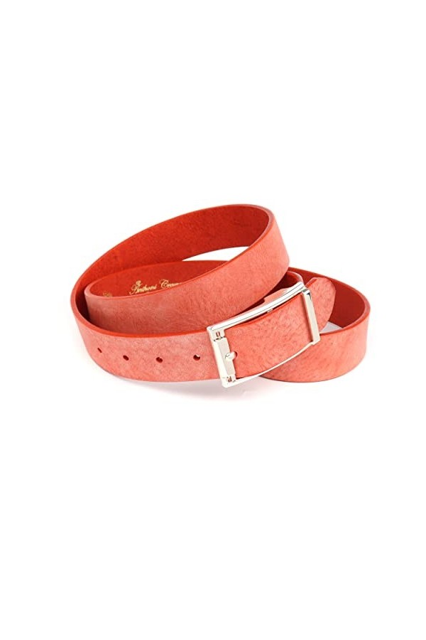 Anthoni Crown Ledergürtel Ceinture, Pink, 90 Femme
