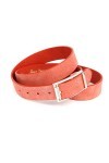 Anthoni Crown Ledergürtel Ceinture, Pink, 90 Femme