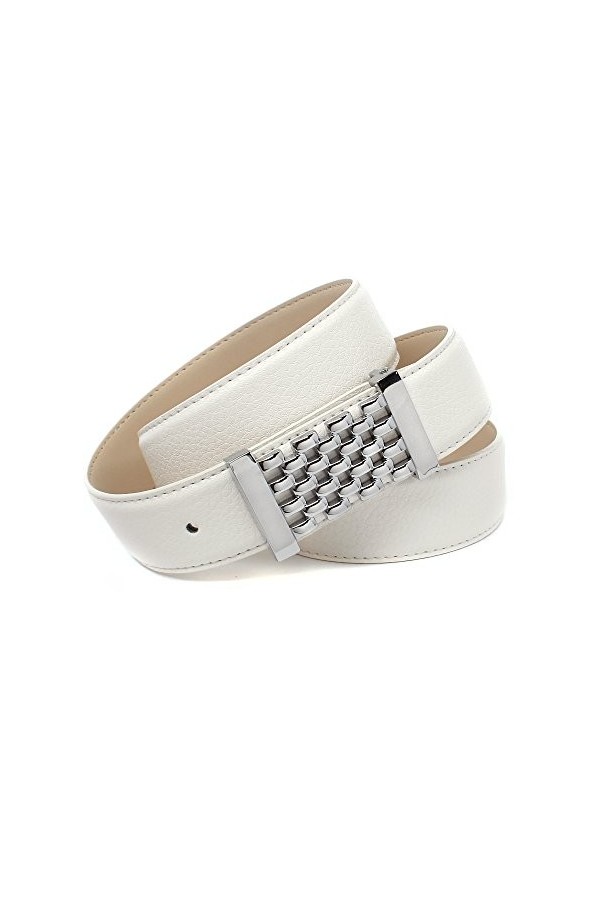 Anthoni Crown A1ntt90 Ceinture, Weiß Weiß 090 , Taille du Fabricant:85 Femme