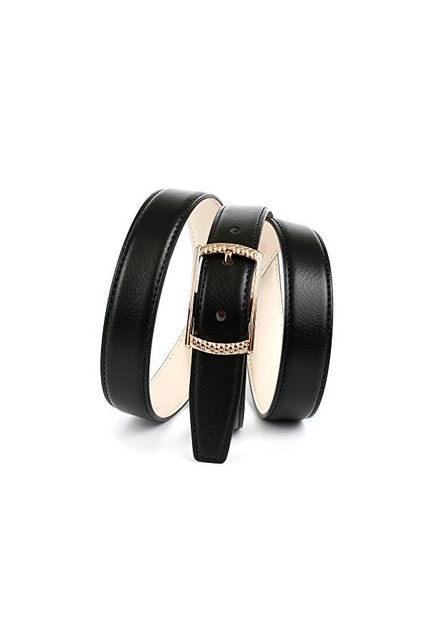 Anthoni Crown A4JST10 Ceinture, Noir Schwarz 010 , 80 Femme