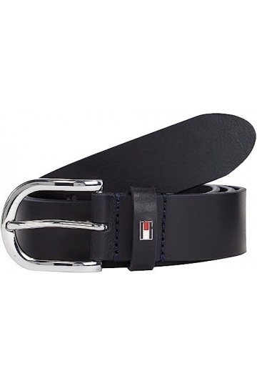 Tommy Hilfiger Ceinture Femme New Danny Belt Ceinture Cuir, Bleu Night Sky , 85