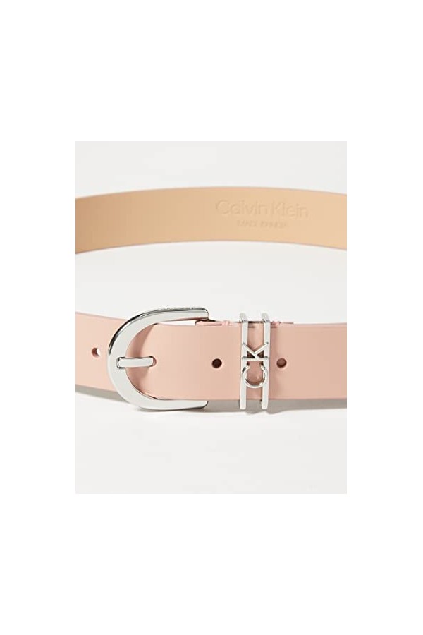 Calvin Klein Ceinture Femme Ck Must Ck Loop Belt 3.0 cm Ceinture Cuir, Rose Cafe Au Lait , 80 cm