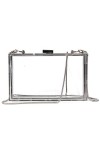 EVEOUT Pochettes et Clutches de soirée Transparente en Acrylique pour Femme Sac à Main en gelée carré Sacs à bandoulière fête