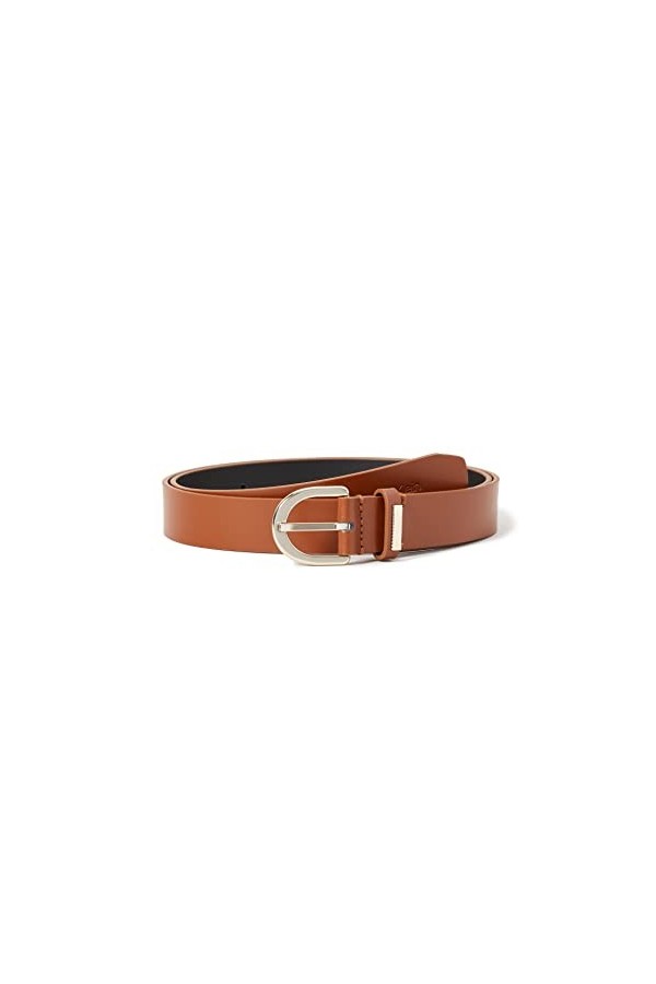 Calvin Klein CK Must Round Belt 25MM Ceinture, Caramel, 75 Femme