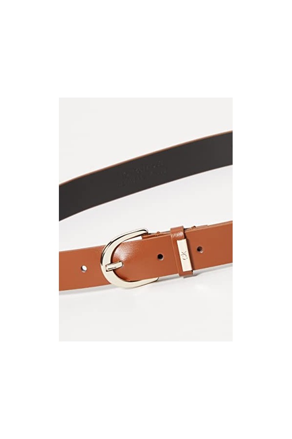 Calvin Klein CK Must Round Belt 25MM Ceinture, Caramel, 75 Femme